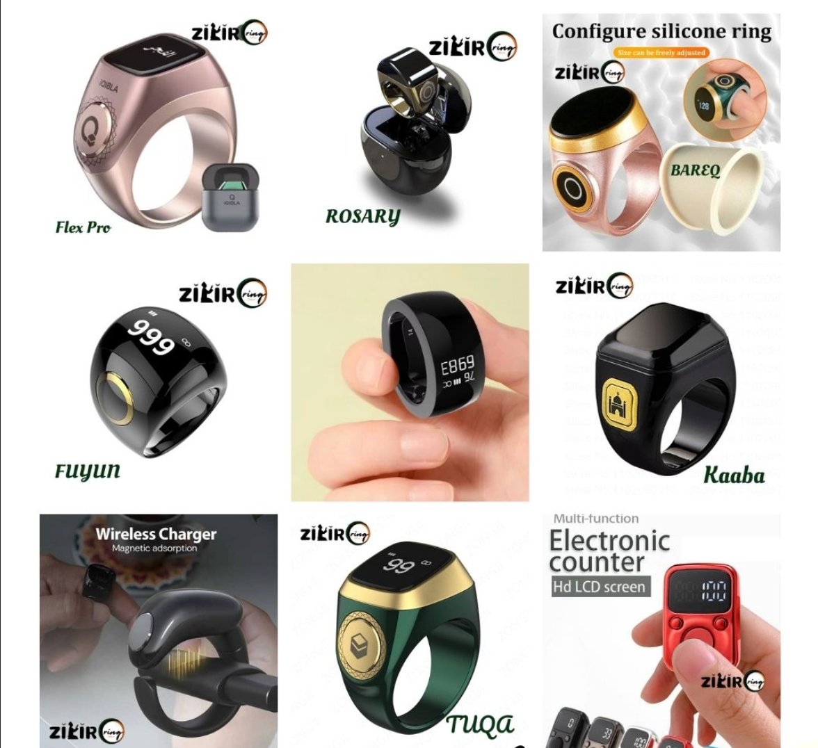 islamic digital zikr ring health tracker tasbeeh counter health tracker