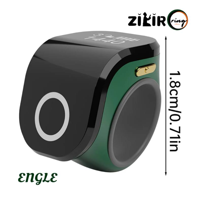 ANGLE Zikir Ring with TYPE-C charging port