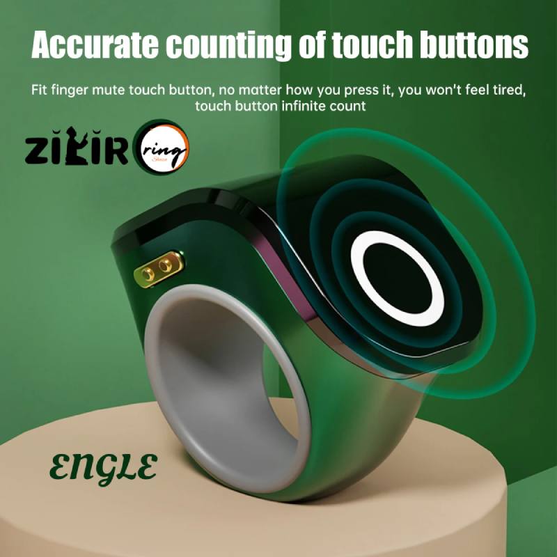 ANGLE Zikir Ring buttons Fit finger mute touch button, no matter how you press it, you won't feel tired, touch button infinite count