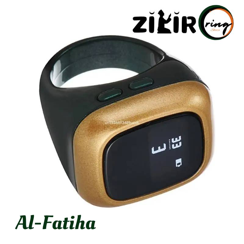 Green Zikir ring Counter With Date Time Vibrate 