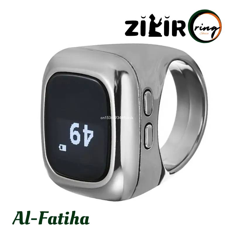 Silver zikr ring tasbeeh 
