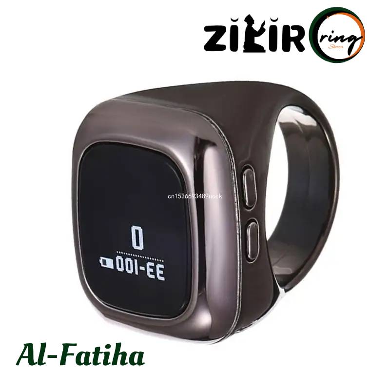 Gray Zikir ring Rechargable Battery Hand 