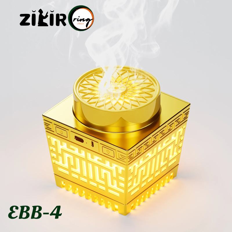 Gold color Zikir ring burner Oud