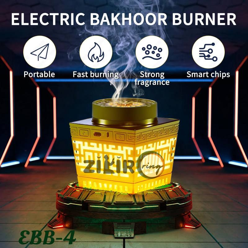 Burner Bakhoor Zikir Ring portable and fast burning smart chips strong fragrance