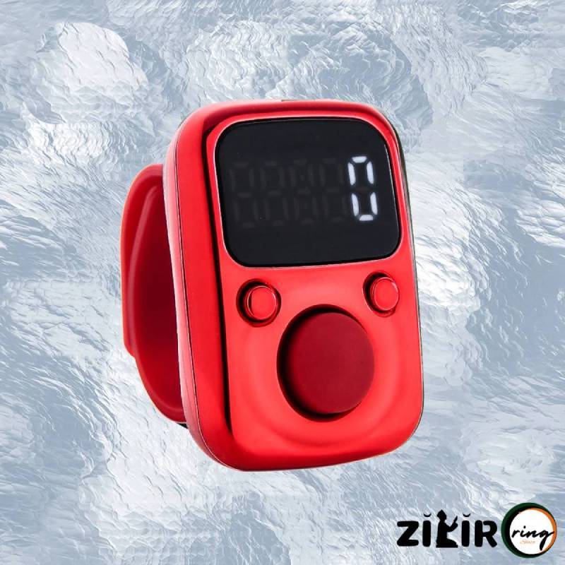 Red zikirring counter The new Digital Tasbih use LED clip.