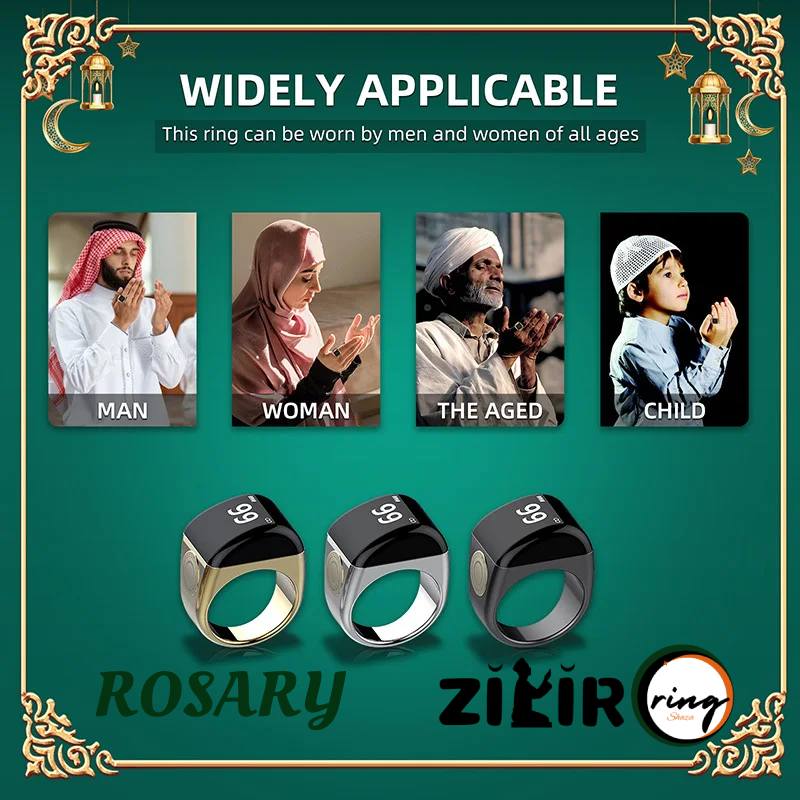 Rosary Zikr Ring WIDELY APPLICABLE This ring can be worn by men and women of all ages