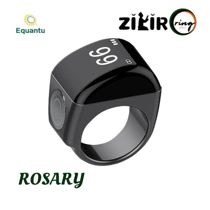 Rosary Zikir Ring Zinc Alloy Black