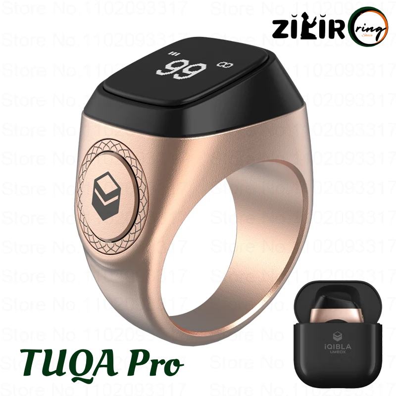 Bright Rose TUQA Pro Smart Zikir Ring Digital Counter Tasbih with Charging box