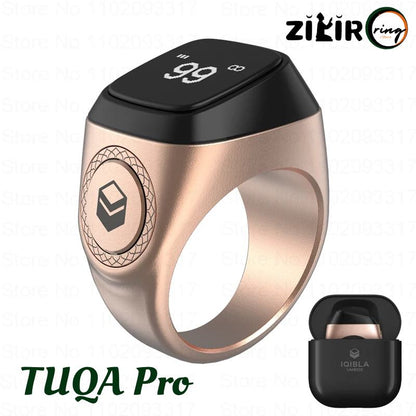 Bright Rose TUQA Pro Smart Zikir Ring Digital Counter Tasbih with Charging box