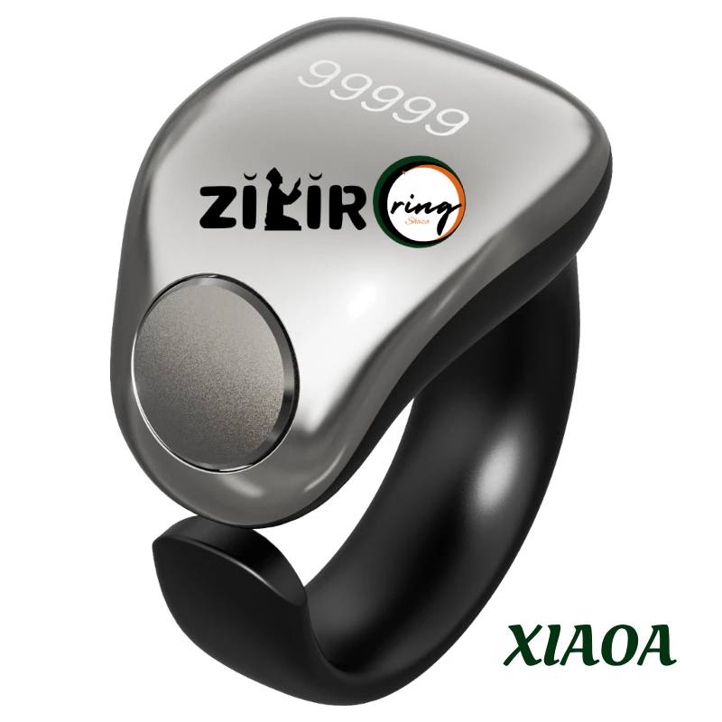 Dark Gray XIAOA zikr ring Digital Waterproof 