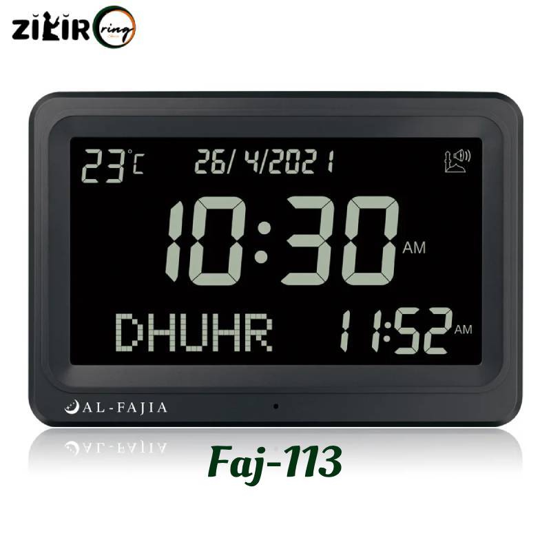 Black Azan Clock prayer time alarm