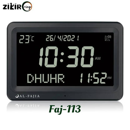 Black Azan Clock prayer time alarm