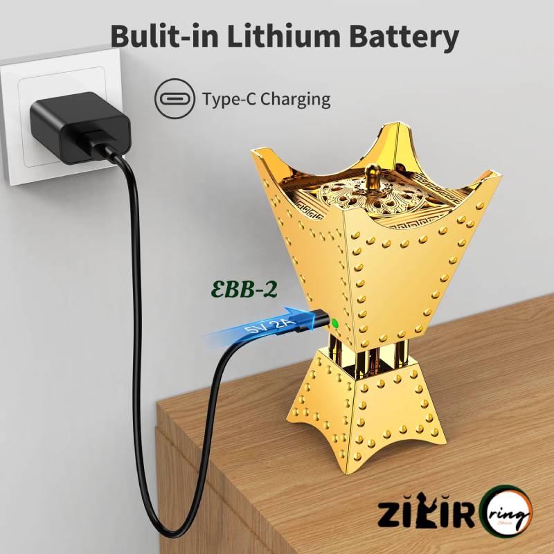 EEB-2 ZikirRing Bakhoor mp3 speaker 5 volt Type C charging
Lithium Battery