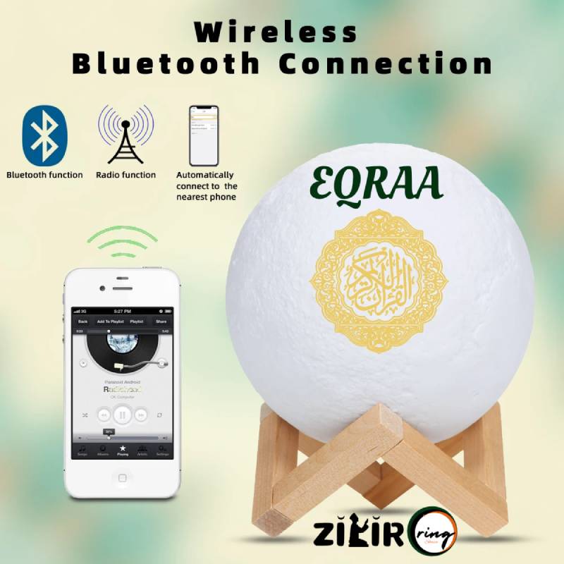 ZikirRing EQRAA Quran speakers 3D Moon.