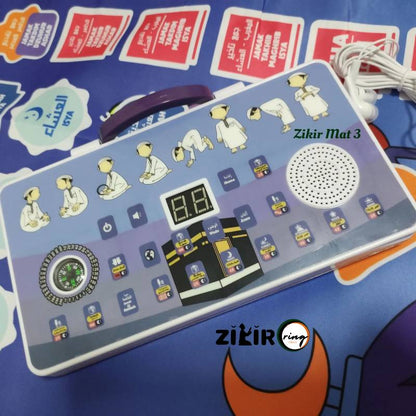 e-ZikirRing_Mat-3 kid prayer mat 
with interactive learning box